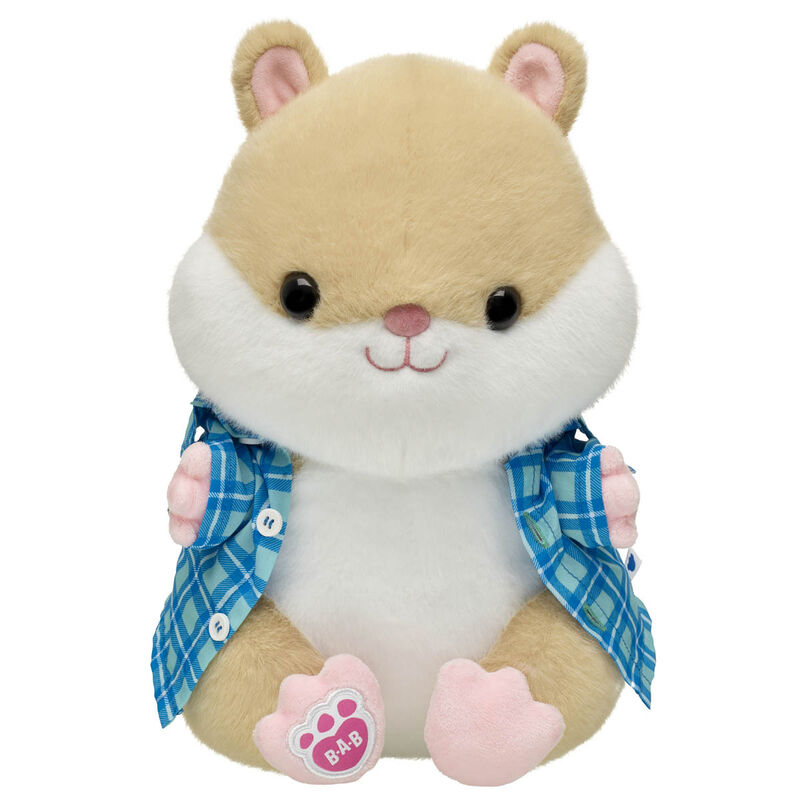 Hamster Stuffed Animal with Blue Check Shirt Gift Set - Build-A-Bear Workshop®
