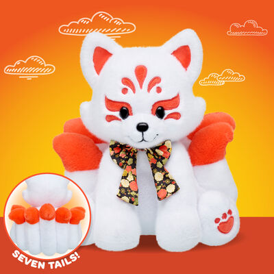 Kitsune Fox Stuffed Animal with Gifting Bow