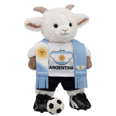 Goat Stuffed Animal Argentina Soccer Gift Set