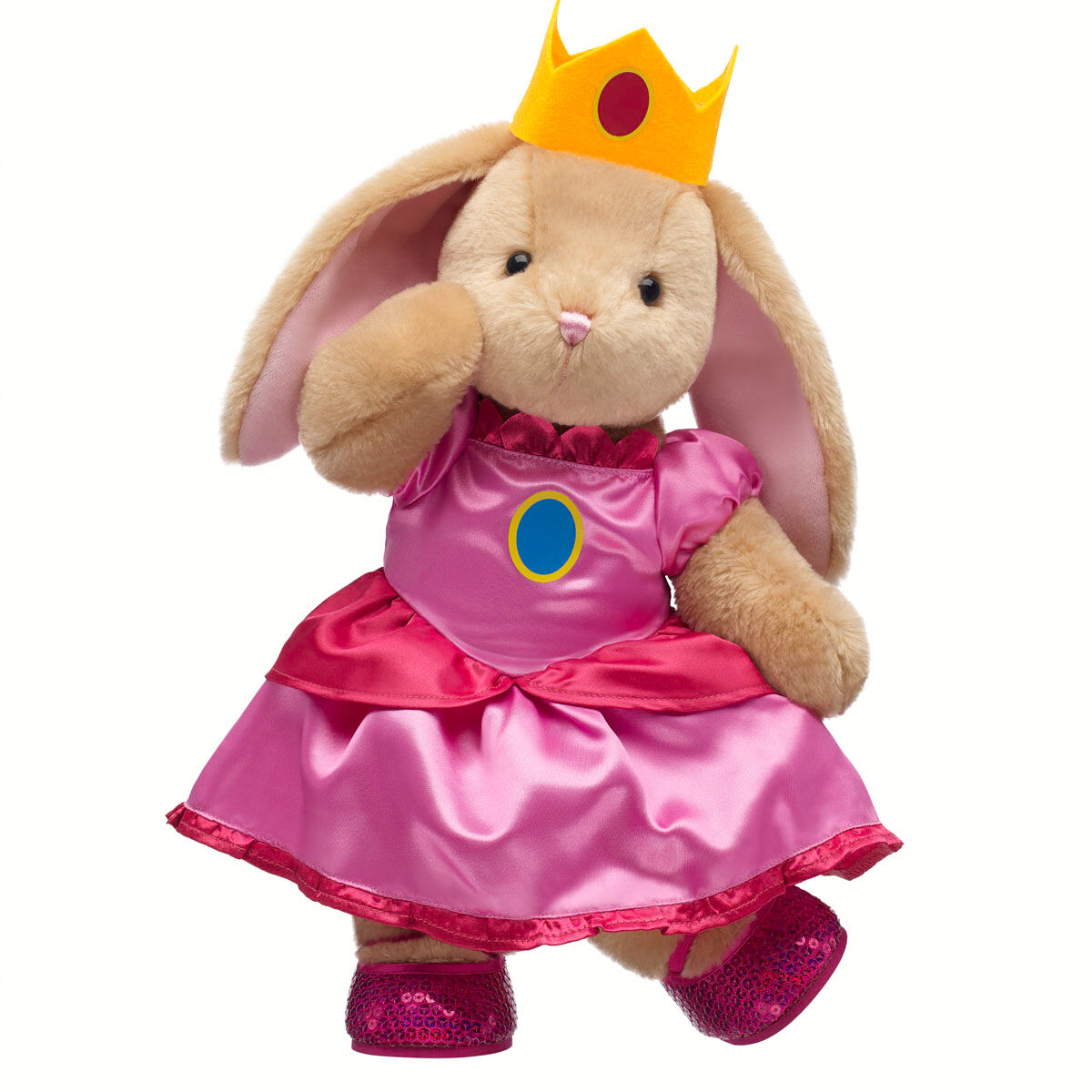  バシュフル パッチワーク ブラウン バニー ぬいぐるみ Super Mario Pawlette Bunny Plush Princess | Build-A-Bear