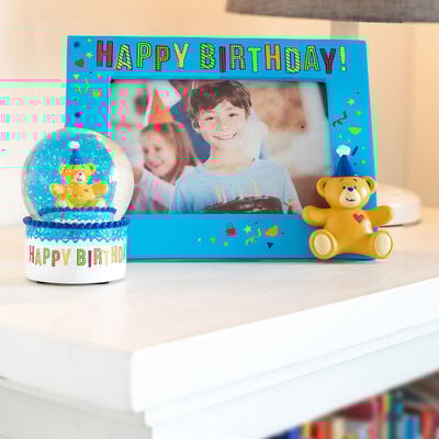 Build-A-Bear&reg; Happy BEARthday! Blue Photo Frame
