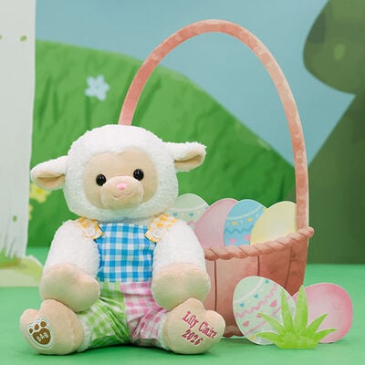 Personalized Embroidered Lamb Stuffed Animal Spring Gift Set