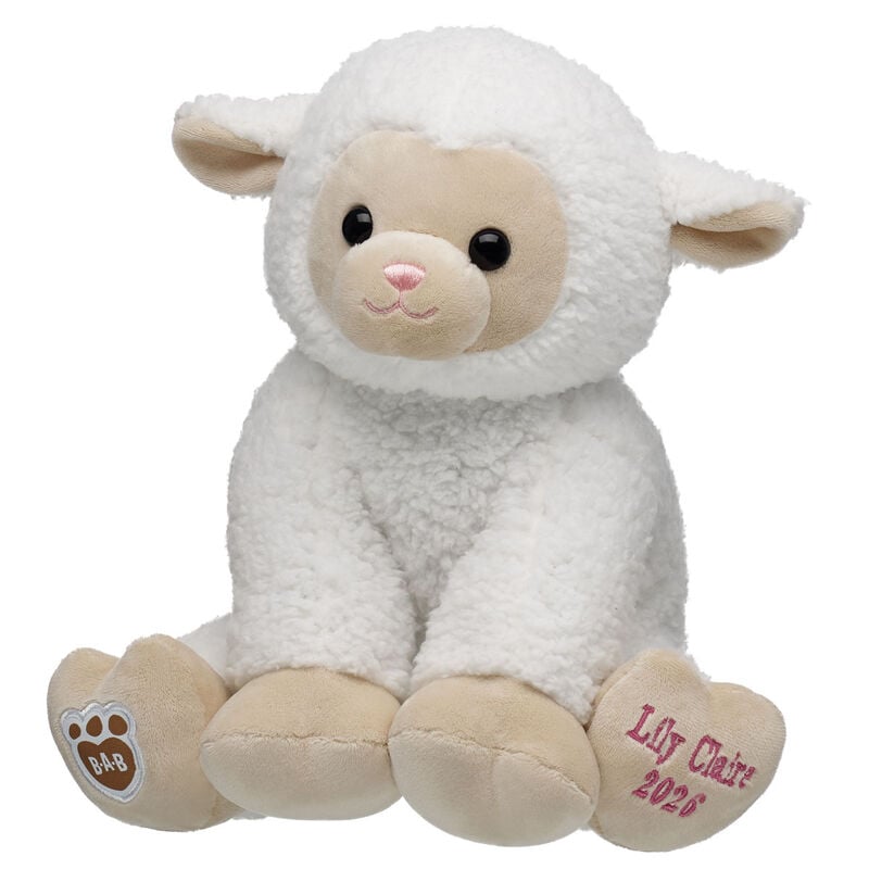 Embroidered Lamb Stuffed Animal plush by Build-A-Bear