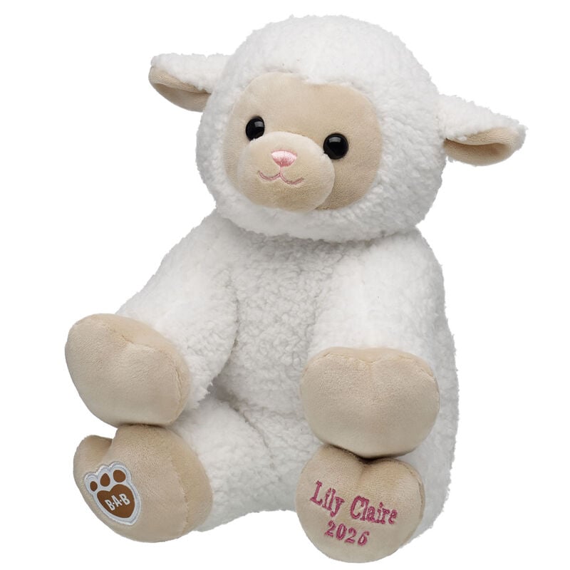 Embroidered Lamb Stuffed Animal plush by Build-A-Bear