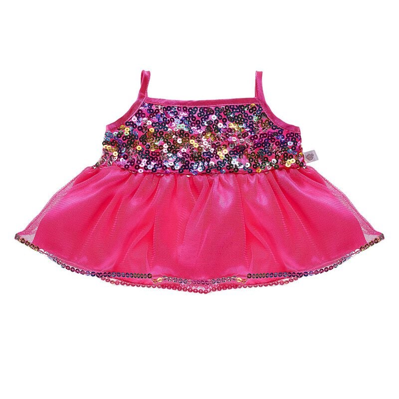 Pink Rainbow Sequins Dress