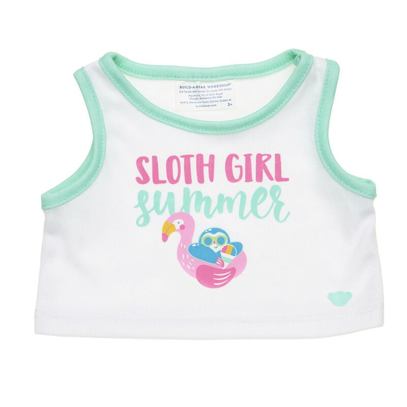 Online Exclusive Sloth Girl Summer Tank for Plush Toys - Build-A-Bear Workshop®