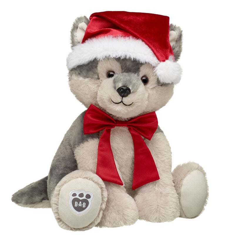 Online Exclusive Wolf Pup Stuffed Animal Santa Gift Set - Build-A-Bear Workshop&reg;