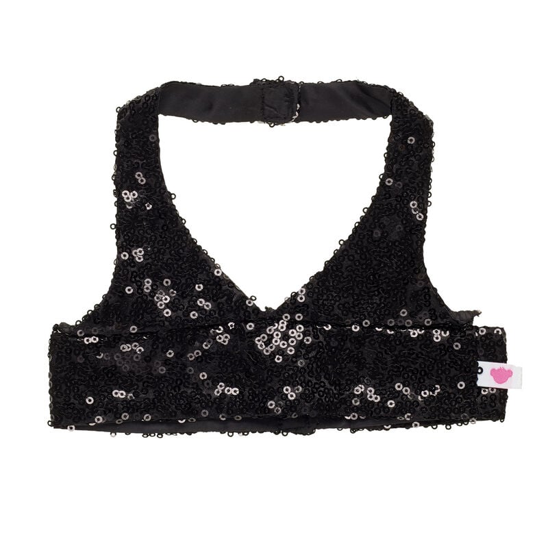 Online Exclusive Black Sequin Halter Tank for Plush Toys - Build-A-Bear Workshop&reg;