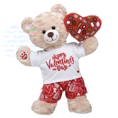 Happy Hugs Teddy Bear Chocolate Heart Box Gift Set