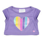 Purple Rainbow Heart T-Shirt 