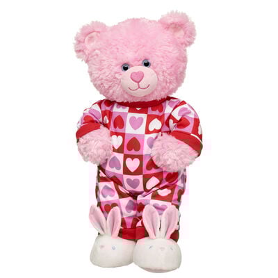 Pink Cuddles Teddy Bear Valentine's Day PJs Gift Set
