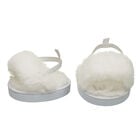 Online Exclusive White Fuzzy Slippers - Build-A-Bear Workshop®