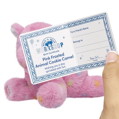 Build-A-Bear Mini Beans&reg; Pink Frosted Animal Cookie Camel Stuffed Animal