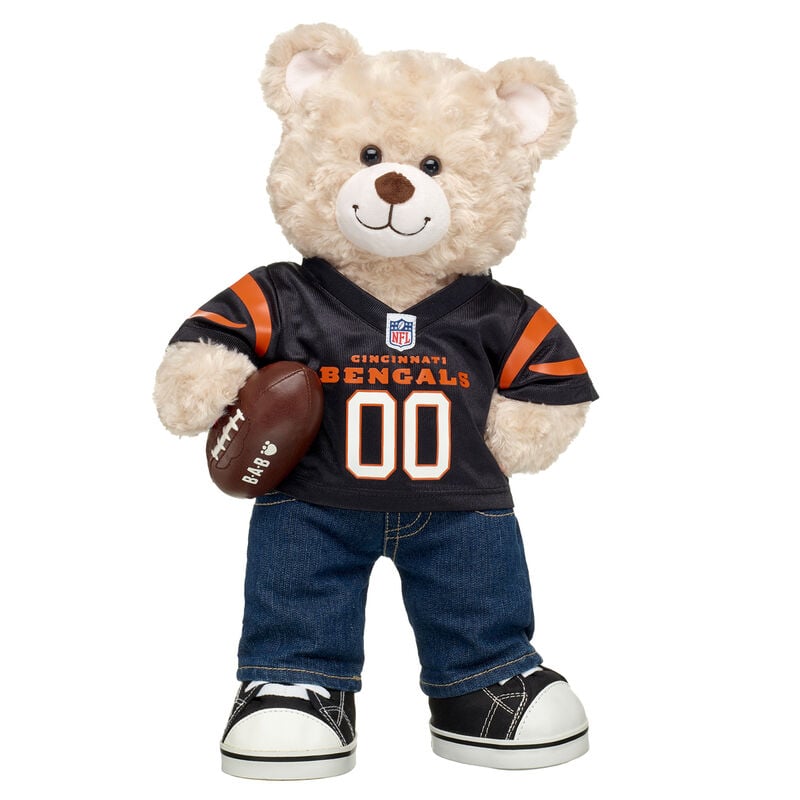 Happy Hugs Teddy Football Cincinnati Bengals Gift Set - Build-A-Bear Workshop