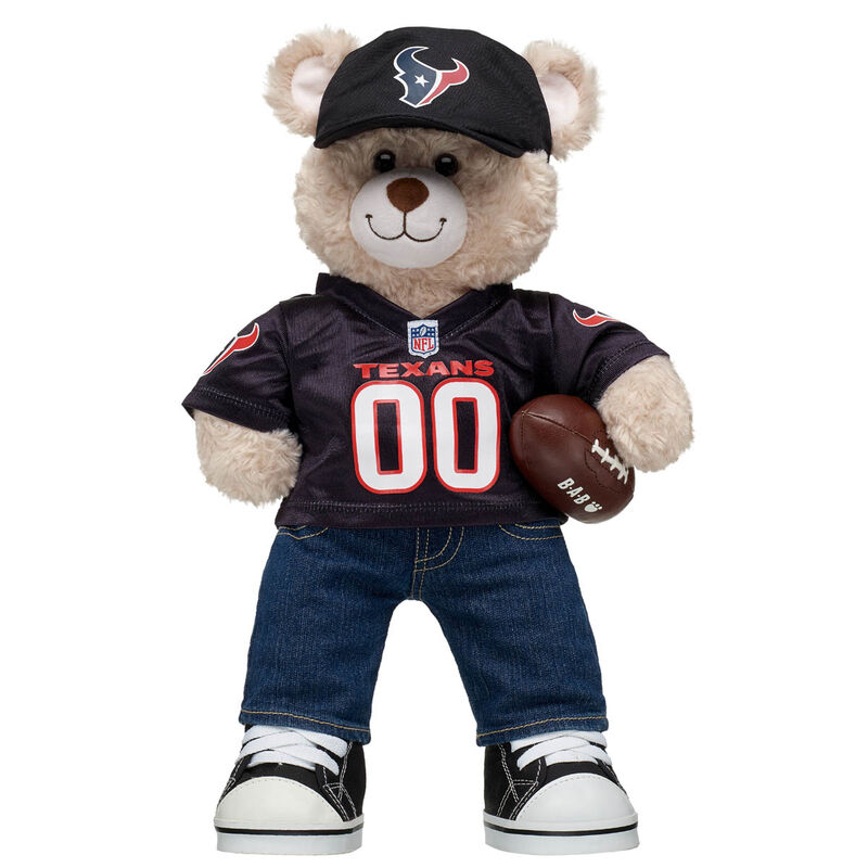 Happy Hugs Teddy Bear Houston Texans&trade; Gift Set with Football | Build-A-Bear&reg;
