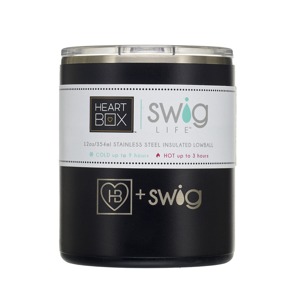 12 oz. HeartBox x Swig Life Stainless Steel Insulated Lowball