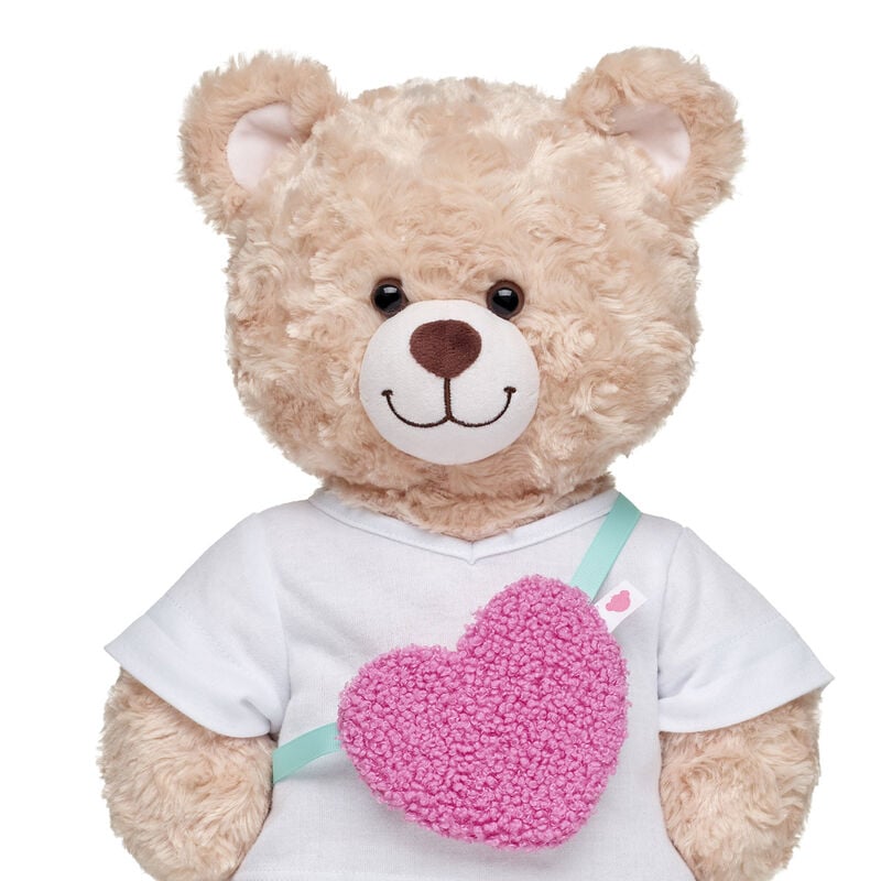 Pink Sherpa Heart Crossbody Bag | Build-A-Bear