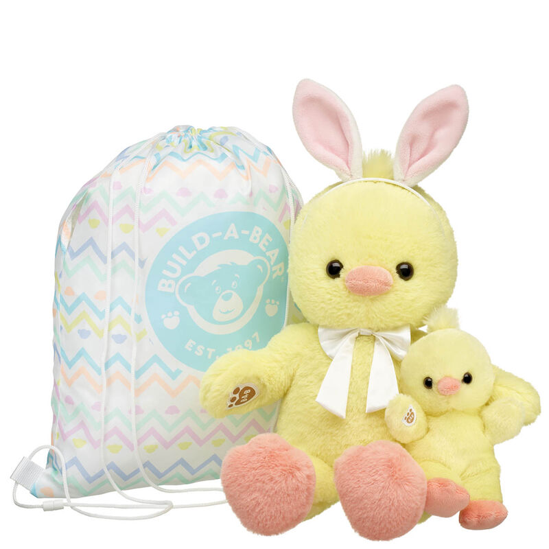 Online Exclusive Sunshine Cuddles Chick Soft Toy Easter Gift Set with Bunny Ears - Build-A-Bear Workshop®