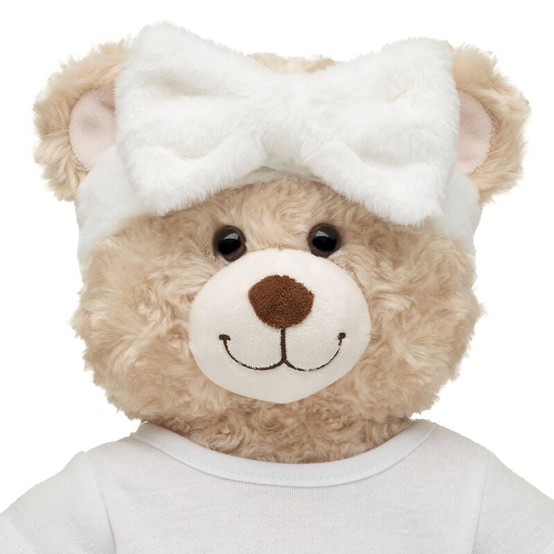 Online Exclusive White Plush Bow Headwrap - Build-A-Bear Workshop&reg;
