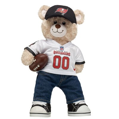 Happy Hugs Teddy Bear Tampa Bay Buccaneers&trade; Fan Hat and Football Gift Set