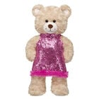Online Exclusive Pink Sequin Halter Dress for Plush Toys - Build-A-Bear Workshop&reg;