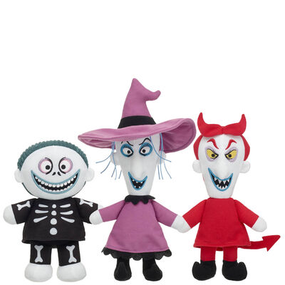 Disney Tim Burton's The Nightmare Before Christmas Lock, Shock, and Barrel Pre-Stuffed Plush Set