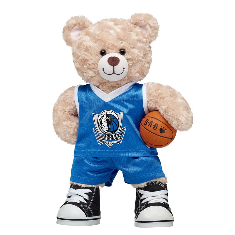 Happy Hugs Teddy Bear Dallas Mavericks Basketball Gift Set