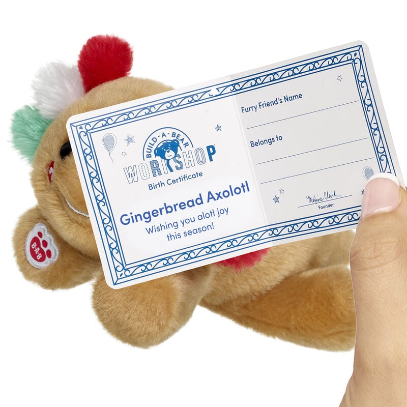 Build-A-Bear Mini Beans Gingerbread Axolotl | Build-A-Bear