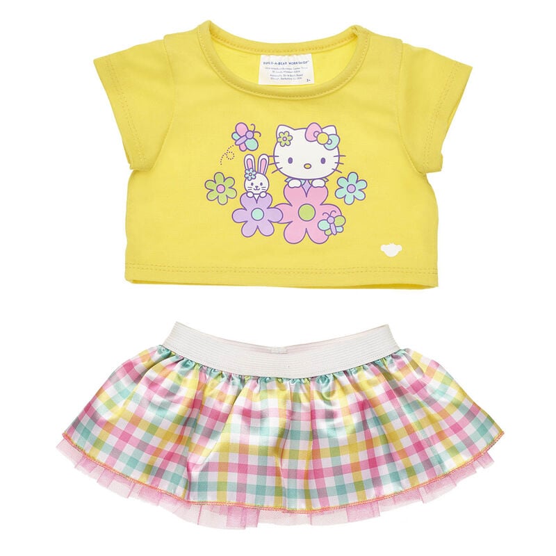 Spring Gingham Hello Kitty® Stuffed Animal Skirt & T-Shirt Set - Build-A-Bear Workshop®