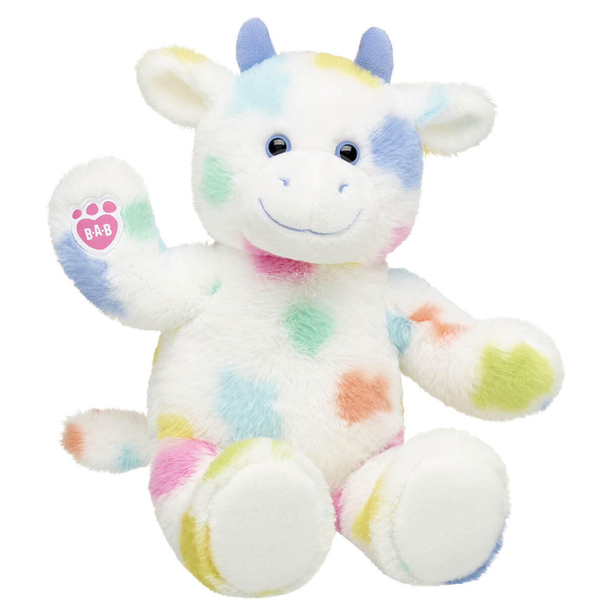 Colorful Splatter Cow Stuffed Animal