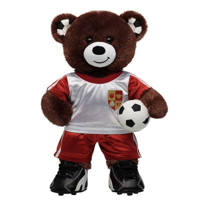 Let's Goal Bear Red Soccer Uniform Gift Set
