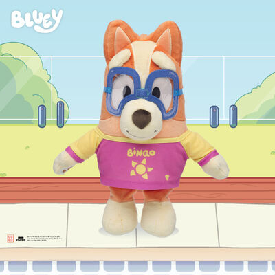 Bingo Plush with Swim Shirt and Goggle Set