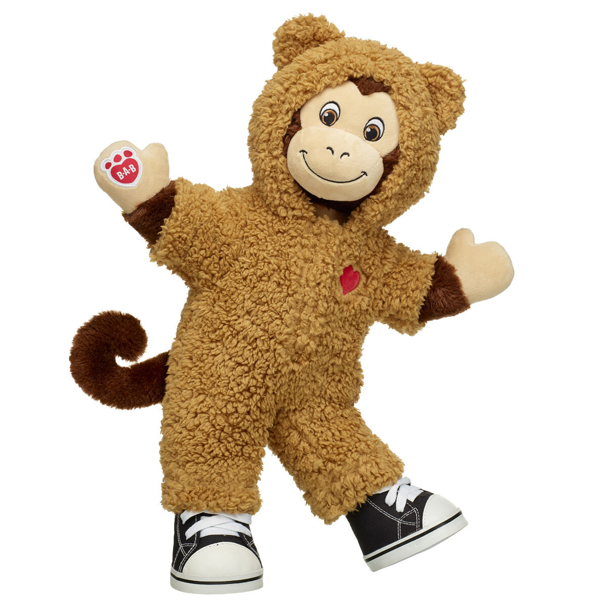 Smiley Monkey Stuffed Animal Teddy Bear Costume Gift Set with Shoes