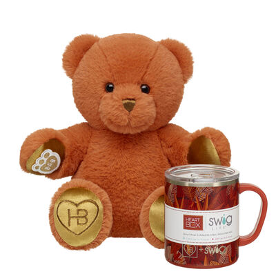 Pumpkin Spice & Everything Nice Teddy Bear with Swig Life Fall Mug Tumbler