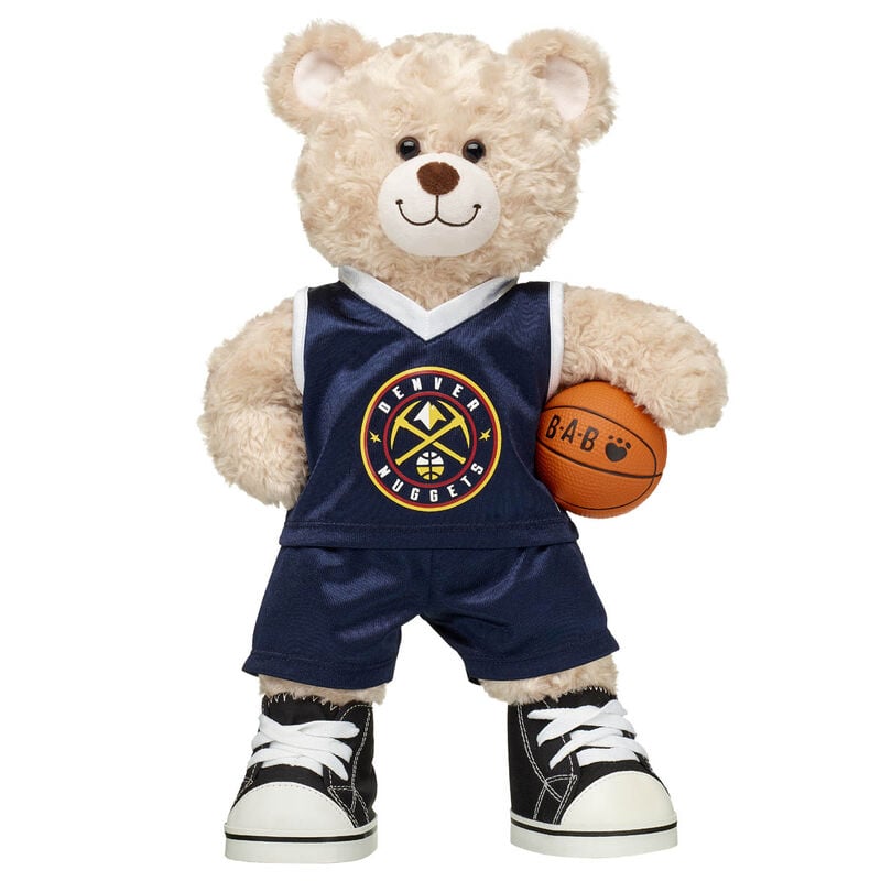 Happy Hugs Teddy Bear Denver Nuggets Basketball Gift Set