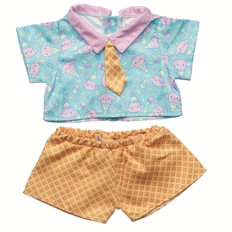 Sanrio Hello Kitty and Friends Bubblegum Ice Cream Cinnamoroll 2 pc. Outfit plush by Build-A-Bear