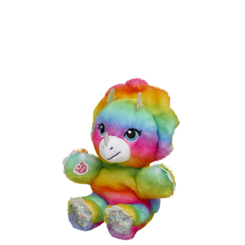 Mini Beans Rainbow Triceratops Plush - Build-A-Bear Workshop&reg;