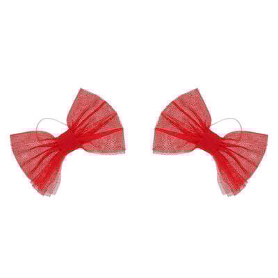 Red Sparkle Bows 2 pc.