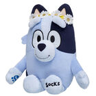 Socks Plush Puppy with Flower Crown