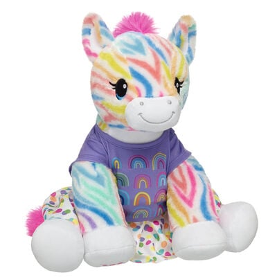 Rainbow Zebra Stuffed Animal Gift Set