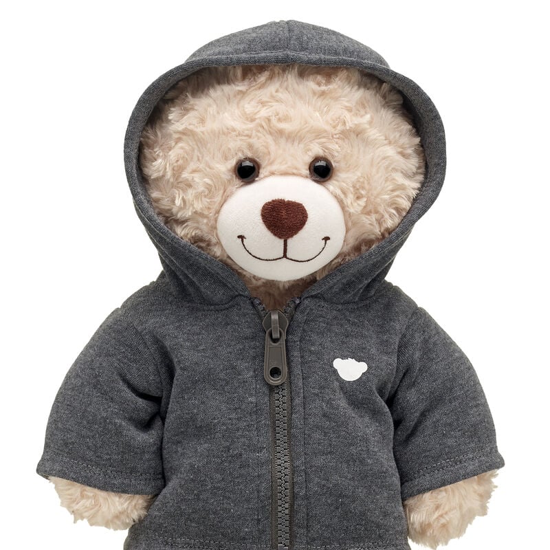 Charcoal Grey Zip Hoodie Plush Accessory - Build-A-Bear®