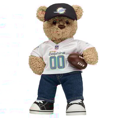 Timeless Teddy Bear Miami Dolphins™ Fan Hat and Football Gift Set