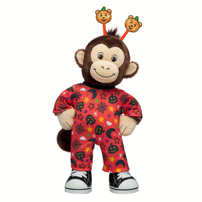Smiley Monkey Stuffed Animal Halloween Sleeper Gift Set