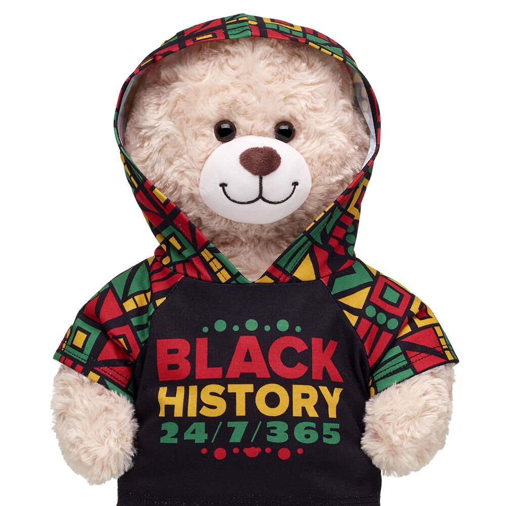Black hoodie with teddy bear clearance