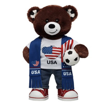 Let's Goal Bear USA Soccer Gift Set