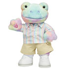 Rainbow Clouds Frog Stuffed Animal Stripes Easter Gift Set