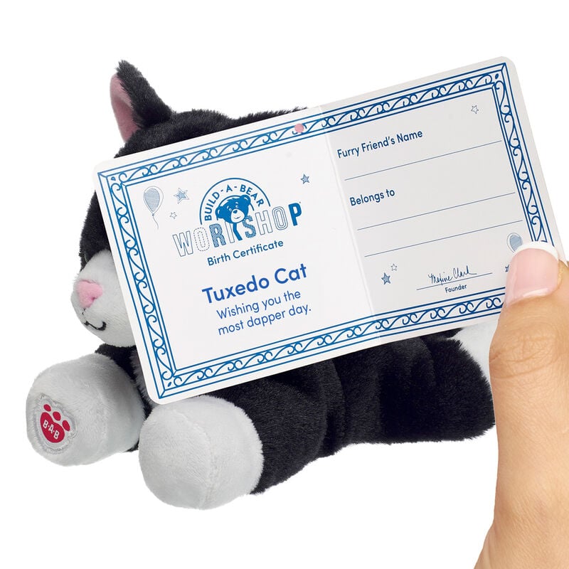 Mini Beans Promise Pets Tuxedo Cat Stuffed Animal plush by Build-A-Bear