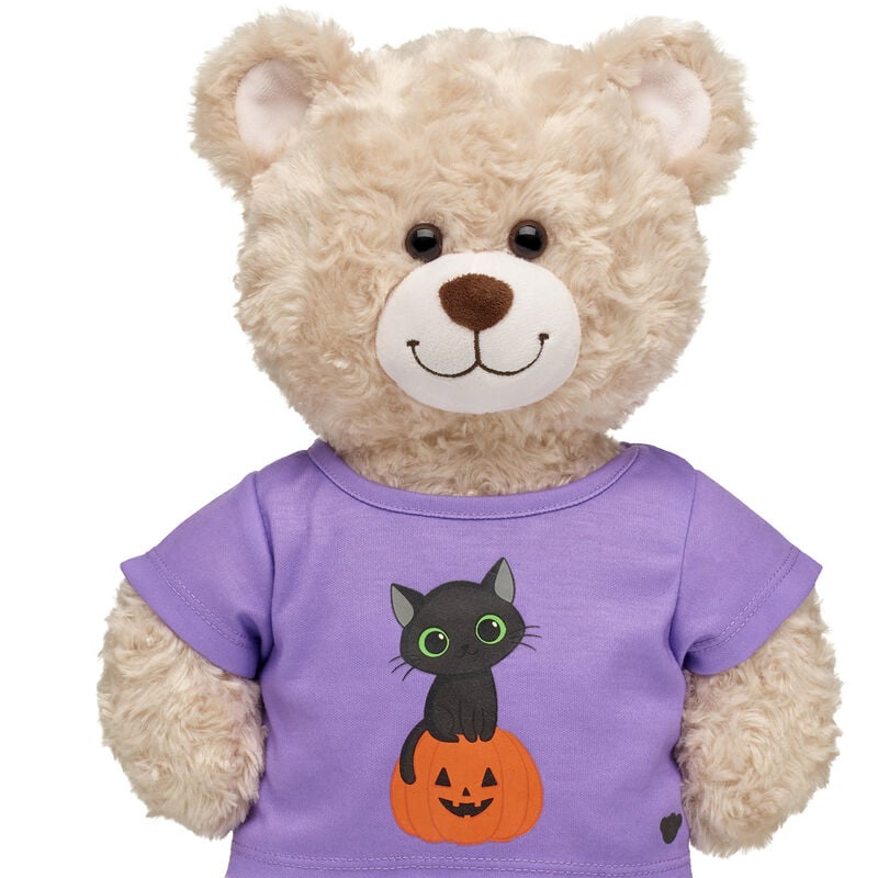 Glow-in-the-Dark Black Cat Pumpkin T-Shirt for Stuffed Animals - Build-A-Bear Workshop&reg;
