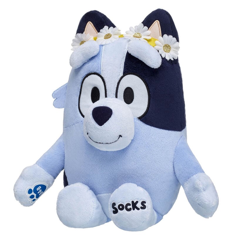 Socks Plush Puppy with Flower Crown
