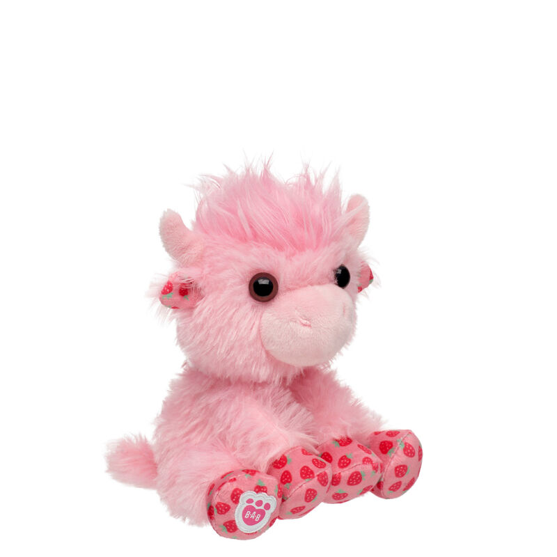Build-A-Bear Mini Beans Strawberry Highland Cow Stuffed Animal plush by Build-A-Bear